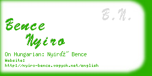 bence nyiro business card